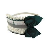 Green & Grey Check Hairband