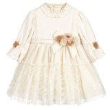 Ivory Velvet & Tulle Dress