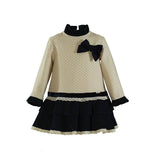 Girls Navy Blue & Gold Dress