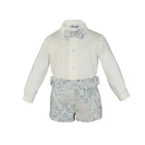 Boys Blue Jacquard Suit