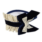 Navy Blue & Gold Dress Hairband