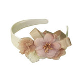 Ivory Velvet & Tulle Headband