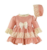 Pink & Ivory Lace Dress Set