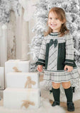 Baby Girl Green and Grey Check Dress