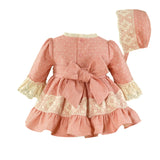 Pink & Ivory Lace Dress Set