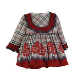 Baby Grey & Red Check Dress