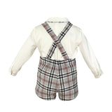 Grey Check Shorts Set