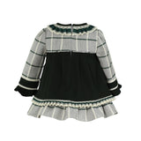 Baby Girl Green and Grey Check Dress