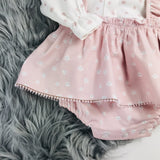 Pink & Cream Two Piece Spanish Dress Set