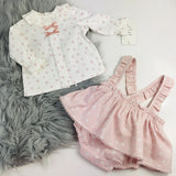 Pink & Cream Two Piece Spanish Dress Set