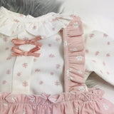 Pink & Cream Two Piece Spanish Dress Set
