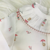 White & Pink Long Sleeve Jam Pants Set
