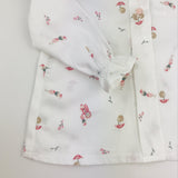 White & Pink Long Sleeve Jam Pants Set