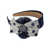 Grey & Navy Metallic Hairband