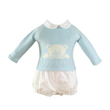 Blue and White Bear Boy Set