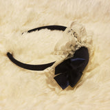 Handmade Navy Velvet Headband