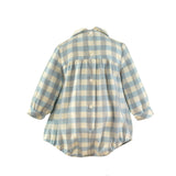 Blue Check Unisex Romper