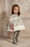 Grey Lace Flared Dress
