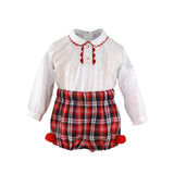 Red Check Baby Boy Suit