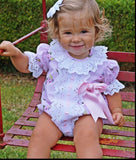 Handmade Baby Girl Pink Rose Romper