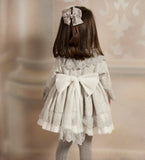 Grey Lace Flared Dress