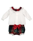 Top With Tartan Jam Pants & Cardigan