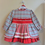 Green / Red with Gray Check Dress Set