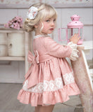 Pink & Ivory Lace Dress Set