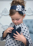 Grey & Navy Metallic Hairband