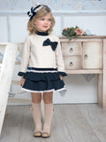 Girls Navy Blue & Gold Dress