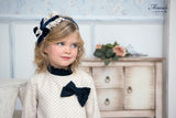 Girls Navy Blue & Gold Dress