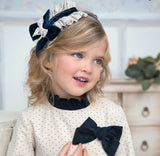 Navy Blue & Gold Dress Hairband