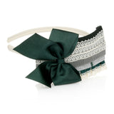 Green & Grey Check Hairband