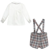 Grey Check Shorts Set
