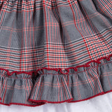 Grey & Red Plaid Girl Dress