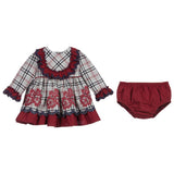 Baby Grey & Red Check Dress