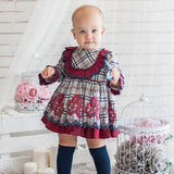 Baby Grey & Red Check Dress