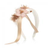 Ivory Velvet & Tulle Headband