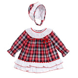 Red Check Baby Dress Set